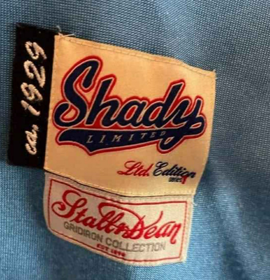 Shady Limited Jersey Mens 4XL Blue Football Long Sleeve Eminem Vintage 8 Mile image 2