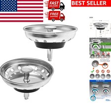 2-Pack Stainless Steel Kitchen Sink Strainer  Stopper Set