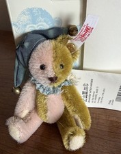 RARE Steiff 4 Jtd Miniature Harlequin Teddy Bear Mohair New W/ Tags Box