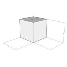 100 4x4x4 White Corrugated Shipping Boxes 32 ECT Single-Wall New