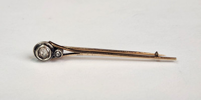 Antique Georgian c.1835 HALLEY'S COMET Solid Gold Diamond Brooch Rare!