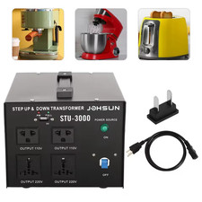 Heavy Duty 3000W Voltage Transformer Converter 110V 220V Step Up Down 5V USB
