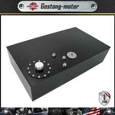 17 Gallon64l Aluminum Fuel Cell Gas Tank W Cap Level Sender Street Rod Black