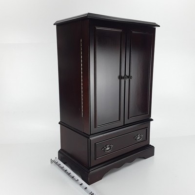 The Bombay company ショーケース Vintage 2001 Bombay Company Mahogany Wood Highboy Armoire Jewelry