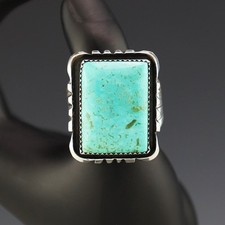 NATIVE AMERICAN NAVAJO STERLING SILVER  TURQUOISE RING
