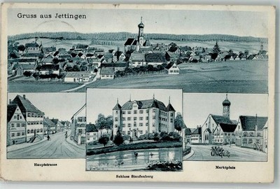 13659874 - 8876 Jettingen-Scheppach Castle Staufenberg Main Street Market Square