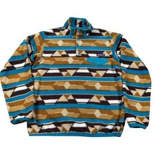 Patagonia Synchilla Fleece Pullover Women's M Aztec Southwestern Snap T Neck