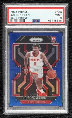 2021-22 Panini Prizm Blue 12/199 Jalen Green #306 PSA 9 MINT Rookie RC 0bi3
