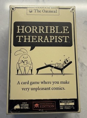 Horrible Therapist Card Game Extra Horrible Edition Explicit 17+ The Oatmeal NEW