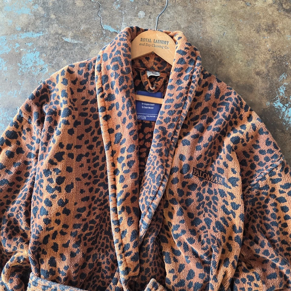 Bata Palomar Kimpton Hotels Estampado Leopardo Talla L Sobel Westex 100% Algodón Lujo Foto 2 de 4