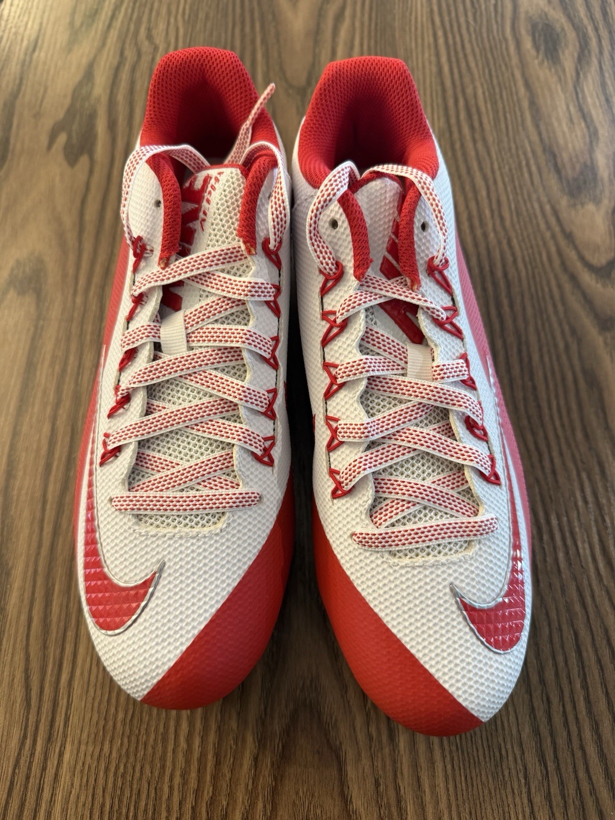 Size 11.5 Nike Alpha Pro 2 TD Low Football Cleats Red/White 719930-166 NEW