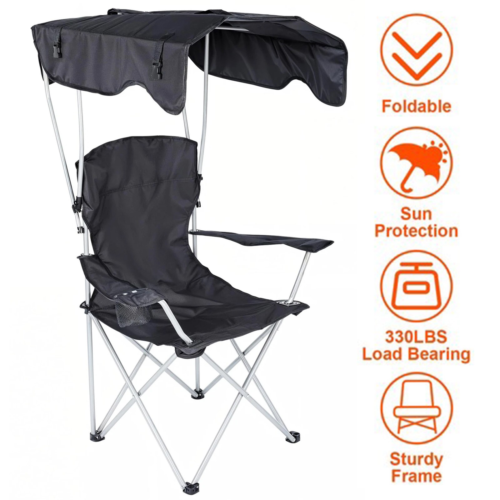 S With Canopy Shade Heavy Duty Outdoor Beach Chair Us