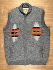 Vintage 70s Pendleton vest large southwestern 100 virgin wool sherpa knit rare