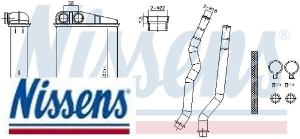 Nissens 707270 WäRmetauscher FüR Innenraumheizung HeizungsküHler-image
