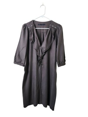 Zara Basic Ruffled Puff Sleeve Dress