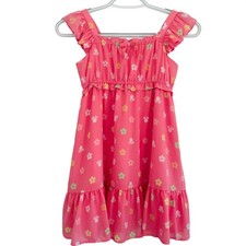 Disney x Jane Jack Pink Minnie Mouse Floral Dress Girls Resort Summer Size 7