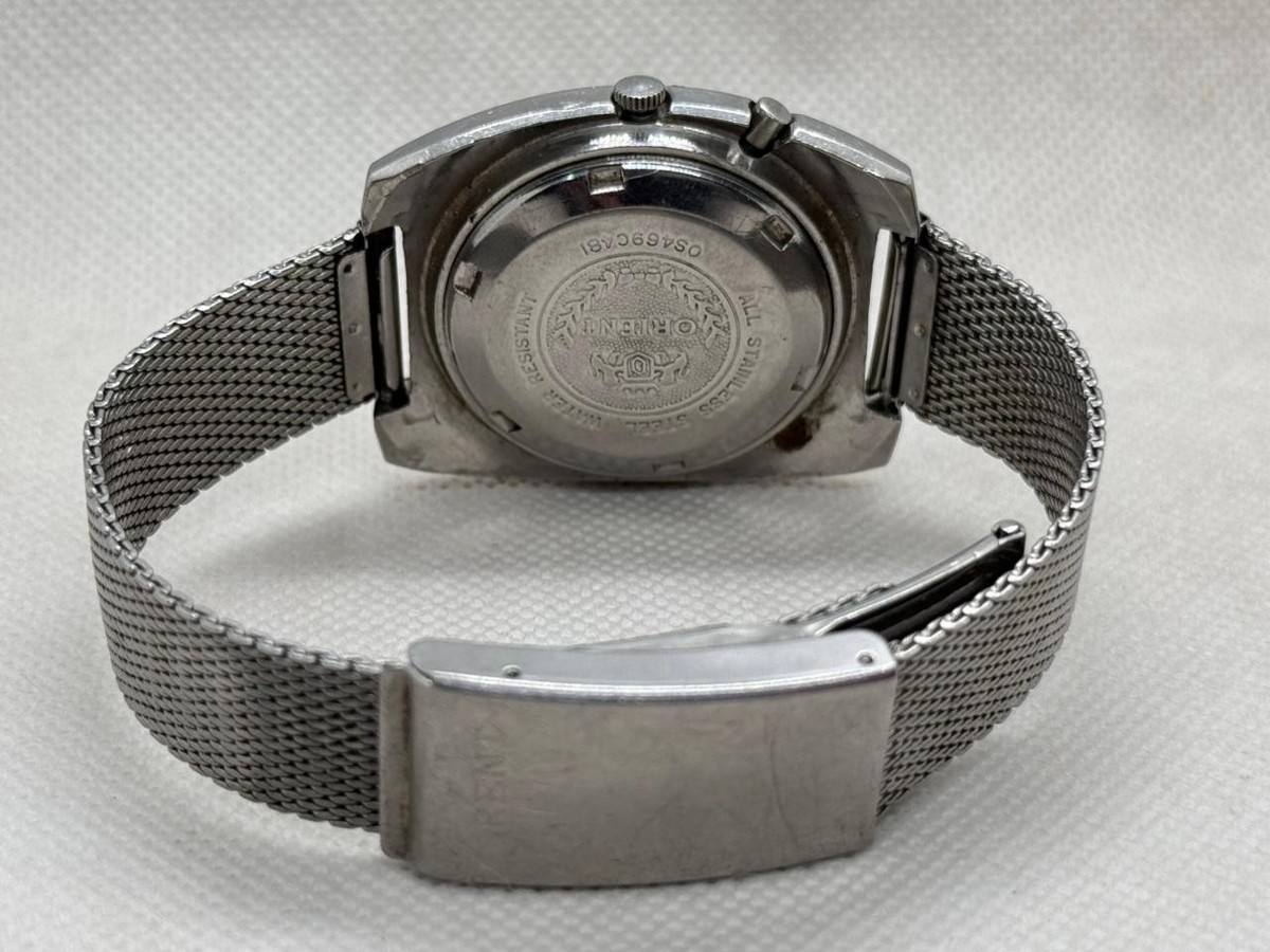 ORIENT AUTOMATIC 46941 VINTAGE JAPAN MENS BLUE COLOR DIAL WATCH