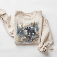 Vintage Black Bear Nature Sweatshirt
