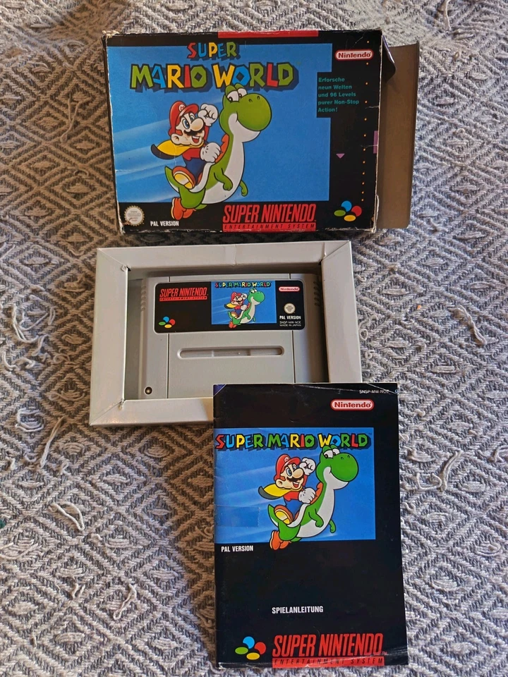 Super Mario World Snes Ovp Cib Super Nintendo Rar - Bild 1 von 4