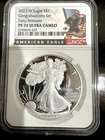 2023 W American Silver Eagle Proof Ultra Cameo NGC PF70 Congratulations ER $1 US
