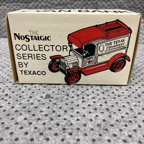 VINTAGE TEXACO THE ERTL CO 1913 FORD MODEL T VAN TRUCK BANK W/ KEY - NIB
