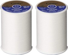 All Purpose Thread 400 Yards White. Pack of 2