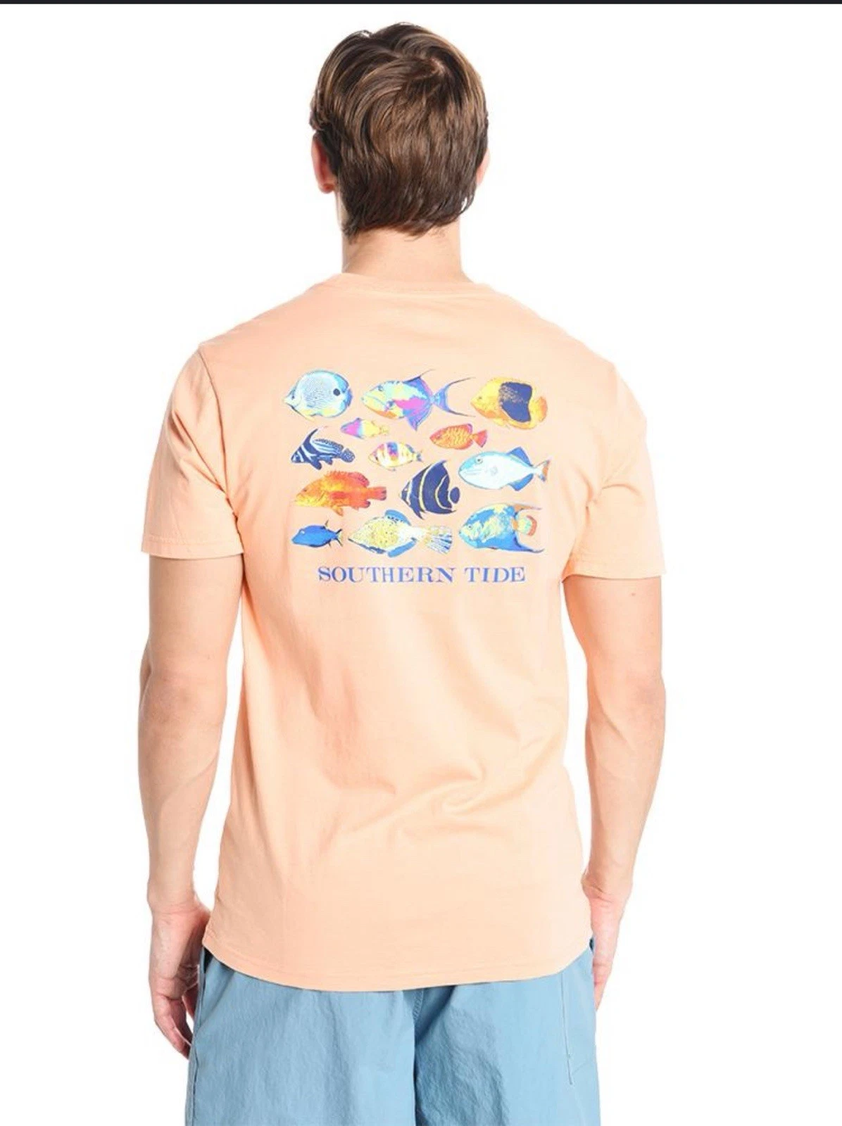 Southern Tide | Caribbean Fish Shirt (Size Small)