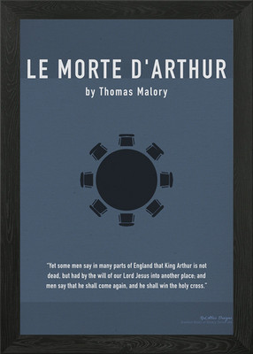 Le Morte DArthur von Malory gerahmtes Wandbild Poster Leinwanddruck Bild