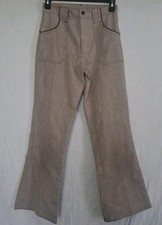 Vtg 70s Garanimals Youth 14 Flare Bell Bottom Pants Tan Western Pocket Boys...