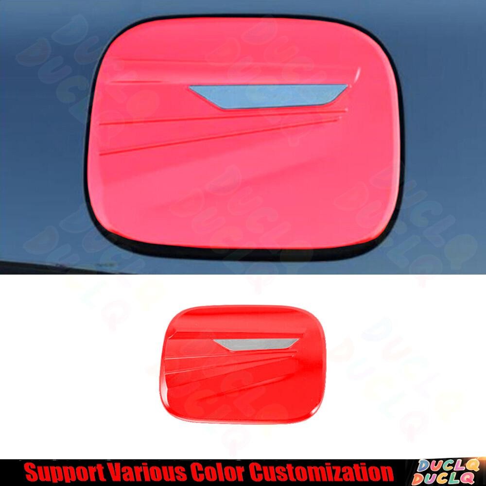 Car Door Fuel Gas Cap Tank Cover Trim For Toyota Highlander 2021-2024 Bright Red