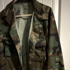 US Army Woodland Camouflage BDU Jacket Medium Long military Issued Outdoors