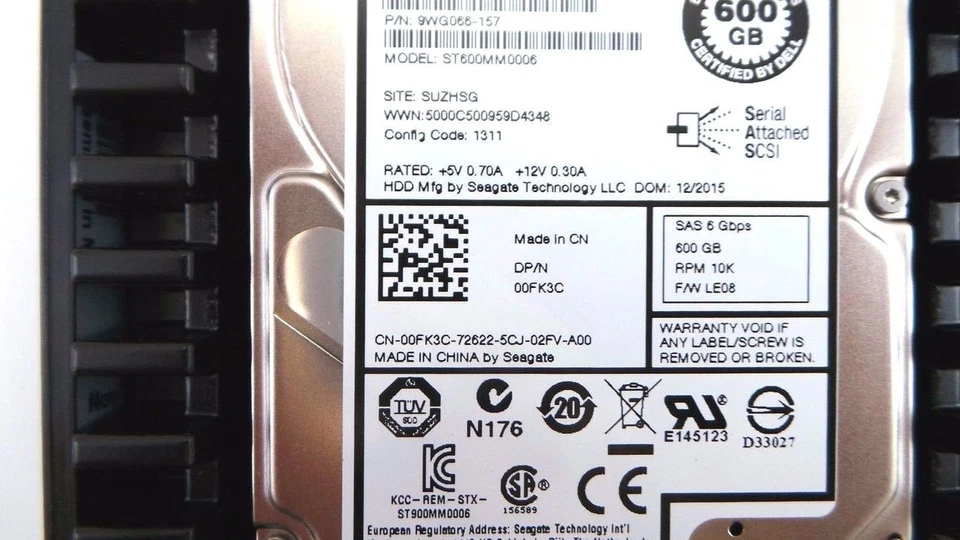 Seagate ST600MM0006 Equallogic 600GB 10K SAS 2.5 6G EP HDD Dell 9WG066-157 - Image 2 of 4