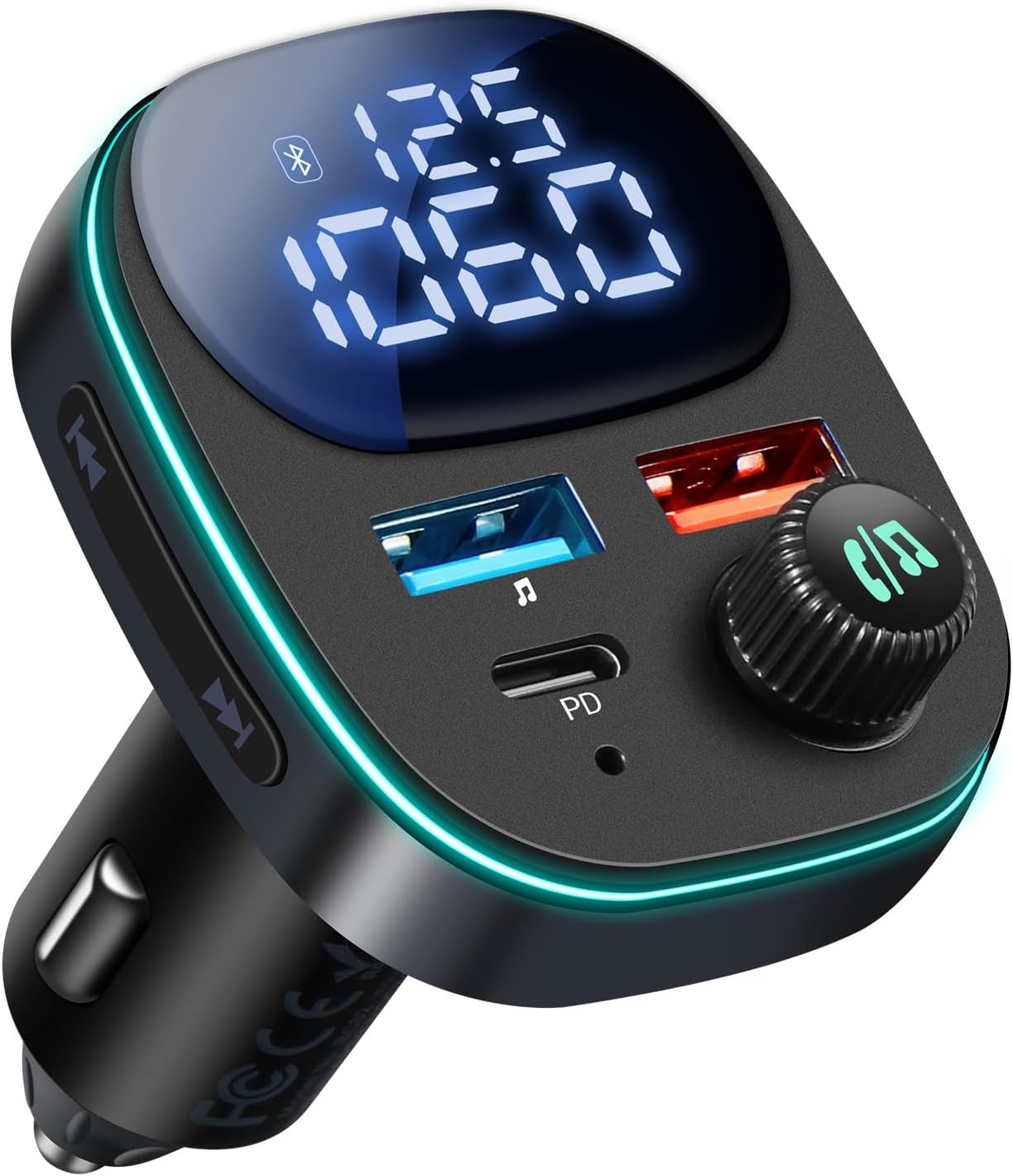 Trasmettitore Bluetooth 5.3 Auto PD 30W & QC 3.0 | Adattatore Hi-Fi