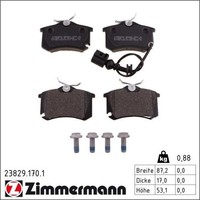 Zimmermann 23829.170.1 Bremsbelagsatz FüR Skoda Vw Seat Fabia Polo Ibiza 6Y2 9N