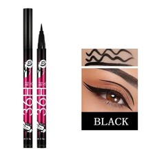 1-pc 36H Waterproof Liquid Eyeliner Pen Black Long Lasting Smudgeproof Fine Tip