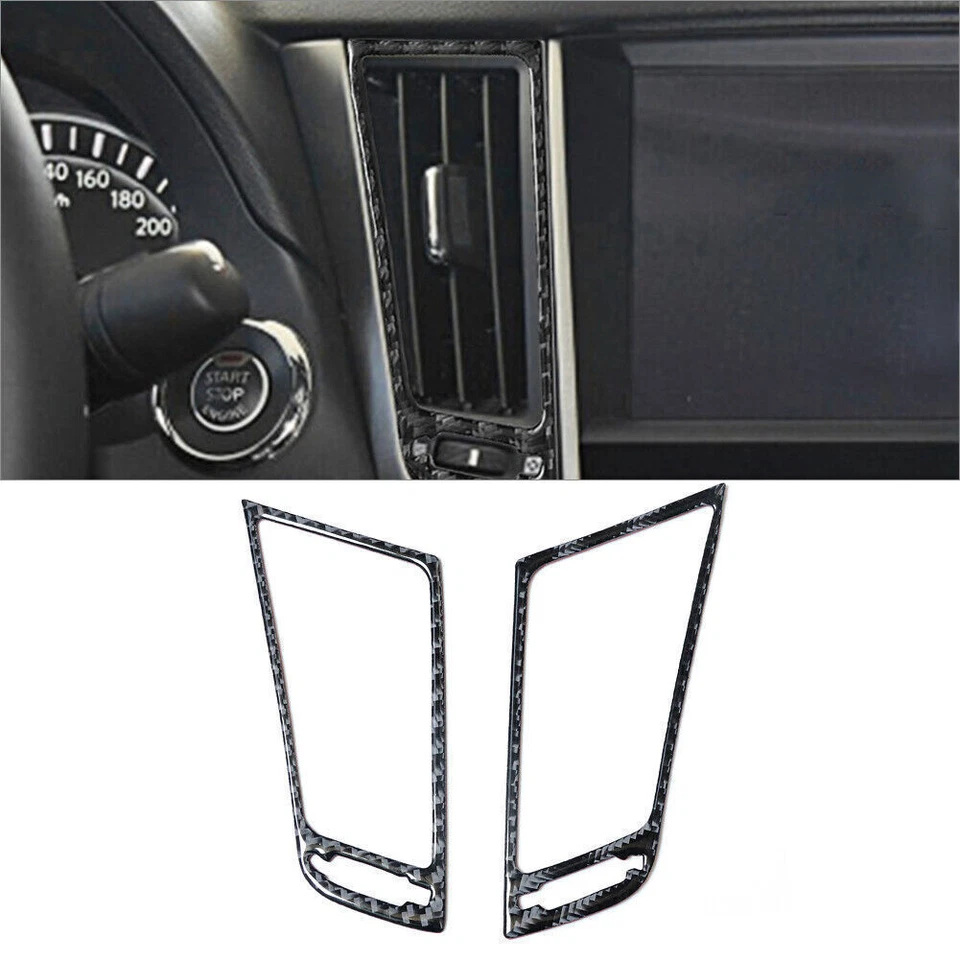 Kit de cubierta de consola central de fibra de carbono para Infiniti Q50 Q60 2014-2019 10 piezas Foto 2 de 4