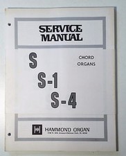 Original Hammond S, S-1 and S-4 Chord Organs Service Manual