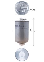 Mahle Original KL43 Kraftstofffilter FüR Ford Honda Land Rover MG