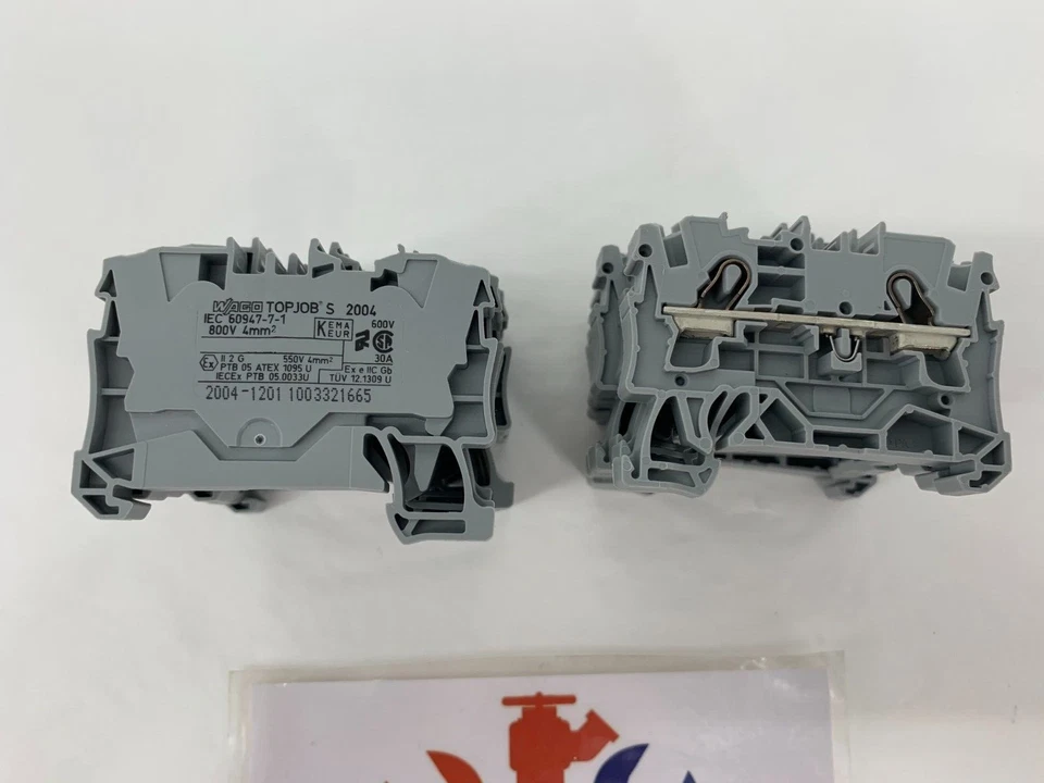 WAGO 2004-1201 Terminal Block Connector 2-Position Feed Through Gray Lot of 16 - Image 2 of 4