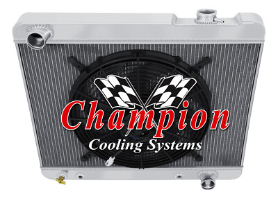 RR Champion 3 Row Radiator W/ 16'' Fan for 1961 - 1964 Pontiac Catalina #CC61PO