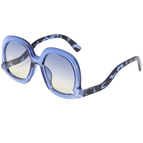 Oversized Oval Sunglasses Butterfly Down Temple Women Swan Arm Sun Glasses - Picture 15 of 40
