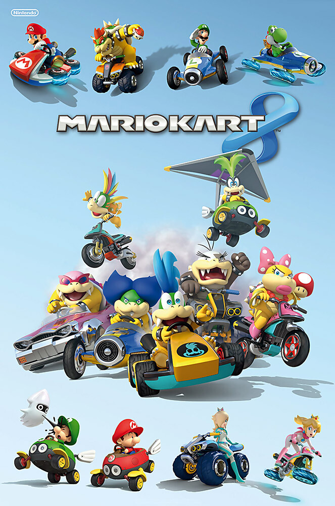 Mario Kart 8 Nintendo Wii U Premium POSTER MADE IN USA - MAR026 | eBay