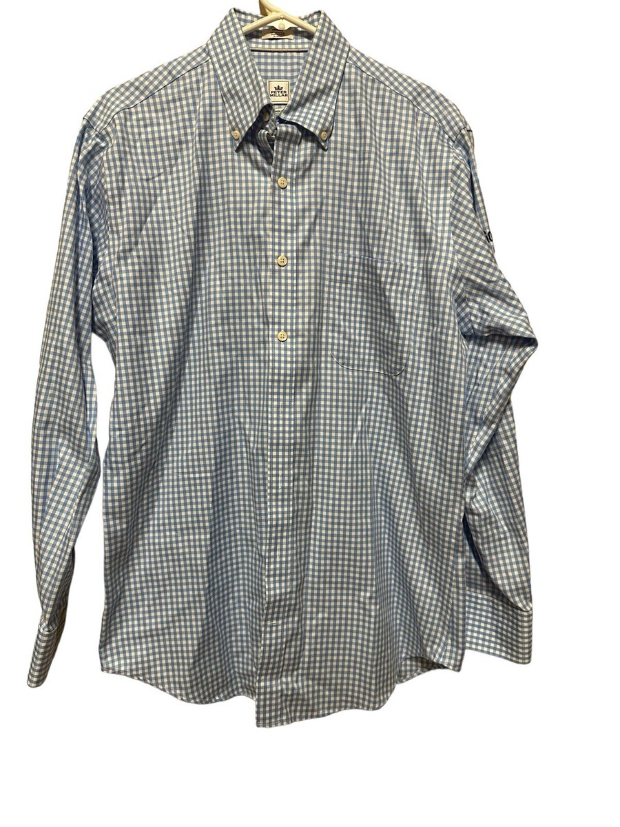 peter millar nanoluxe dress shirt Peter Millar Nanoluxe Easy Care Men Multi-Woven Long Sleeve Dress Shirt M