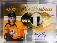  2013-14 Fleer Showcase #180 Austin Watson Auto Patch /375 RC Predators
