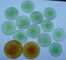 LOTTO DI 14 VETRI TONDI (RICAMBI LAMPADA?) MURANO