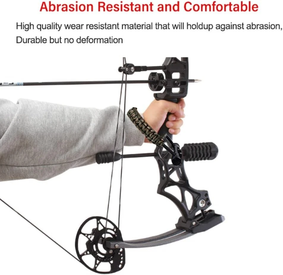 Correa de muñeca ajustable con arco de tiro con arco trenzada para arco compuesto Foto 3 de 4