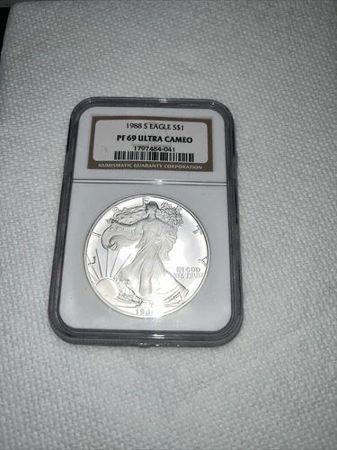 1988 S Silver Eagle Dollar PF69 ULTRA CAMEO NGC Certified