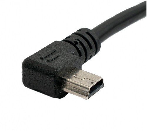Usb 2.0 Cable 25 cm Type A Plug to Mini B Plug Angle in Black - 第 3/4 張圖片