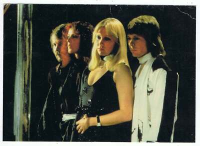 ABBA MAXI CARTOLINA ANNI '80 PHOTOCARDS Ed. Beatrice d'Este - 12cm x 17cm