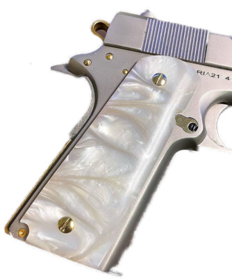 1911 Full Size Polished Mother Of Pearl Grips NEW